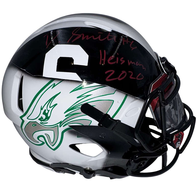 DeVonta Smith Signed Eagles Alabama Full Size Authentic Helmet Beckett