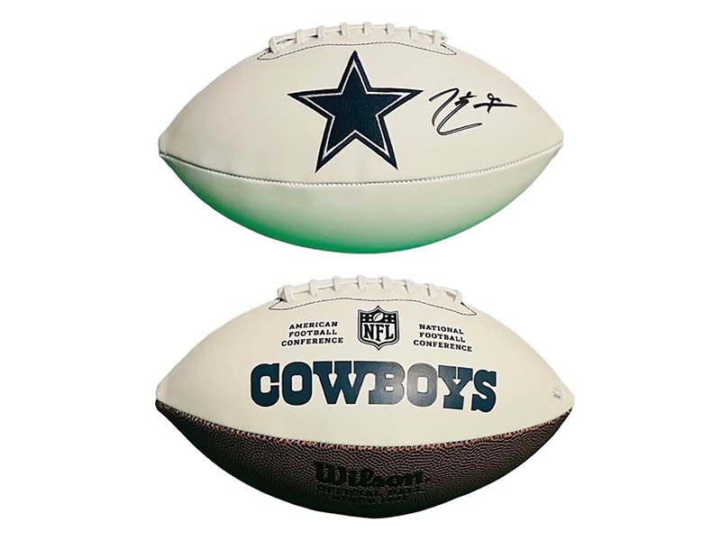 Demarcus Lawrence Signed Dallas Cowboys NFL Wilson Football JSA