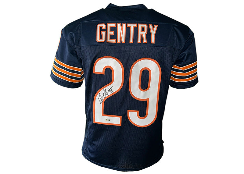 Dennis Gentry Signed Blue Football Jersey Beckett