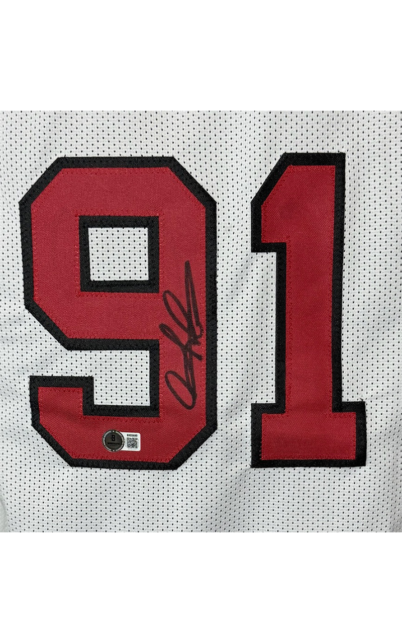 Dennis Rodman Signed Chicago White Basketball  black sig Jersey Beckett