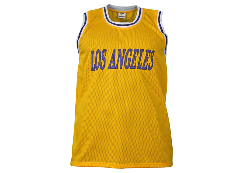 Dennis Rodman Signed Los Angeles Yellow Basketball Jersey JSA