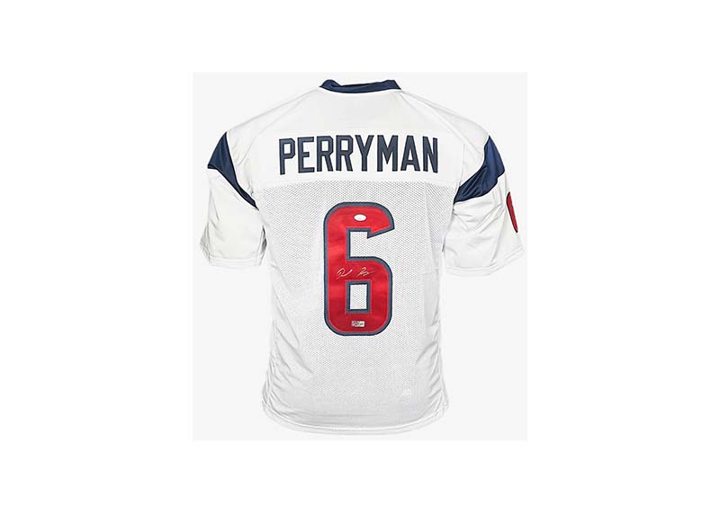 Denzel Perryman Signed Custom White Football Jersey (JSA)