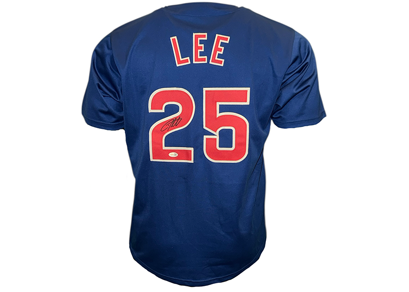 Derrek Lee Signed Chicago Blue Baseball Jersey JSA
