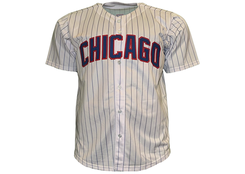 Derrek Lee Signed Chicago Pinstripe Baseball Jersey JSA