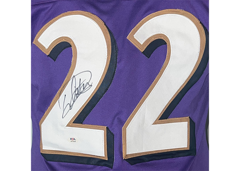 Derrick Henry Signed Baltimore Purple Football Jersey (PSA)