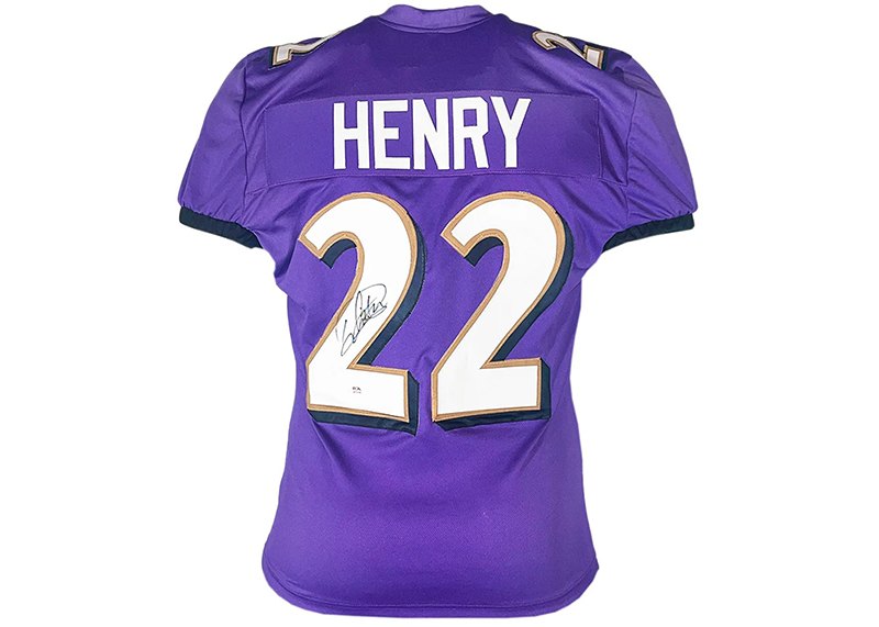 Derrick Henry Signed Baltimore Purple Football Jersey (PSA)