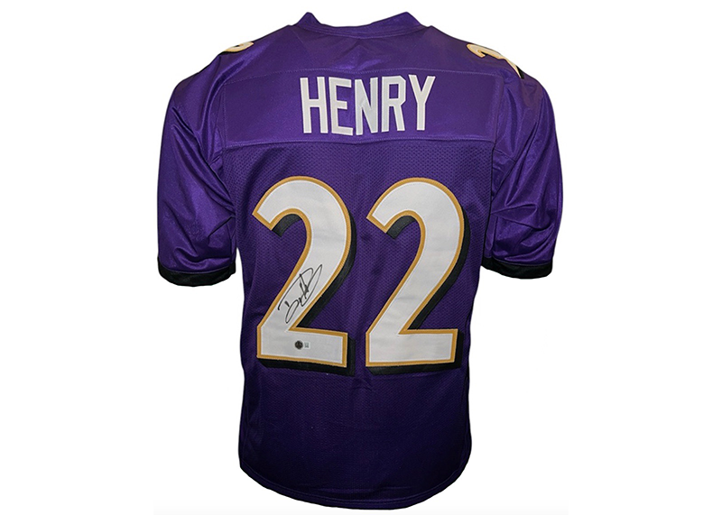 Derrick Henry Signed Custom Purple Football Jersey Beckett