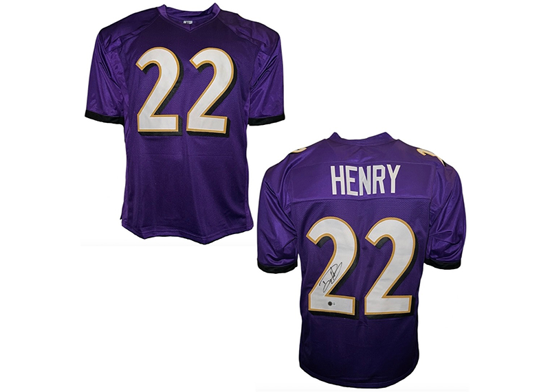 Derrick Henry Signed Custom Purple Football Jersey Beckett