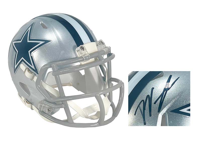 Deuce Vaughn Signed Dallas Cowboys Speed Mini Football Helmet (JSA)