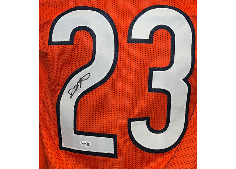 Devin Hester Signed Chicago Orange Game Cut Football Jersey JSA
