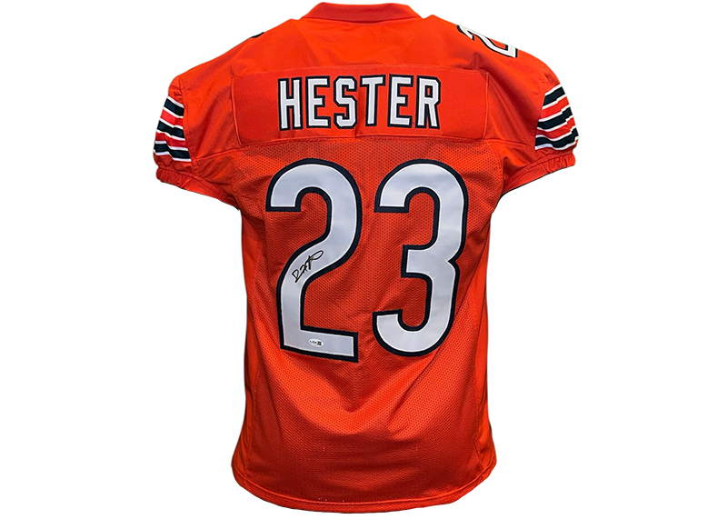 Devin Hester Signed Chicago Orange Game Cut Football Jersey JSA