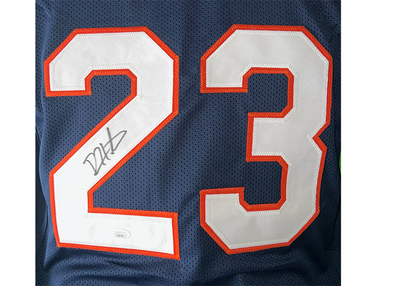 Devin Hester Signed Chicago blue Football Jersey JSA