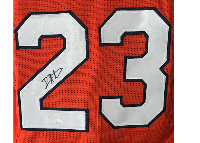 Devin Hester Signed Orange Custom Football Jersey JSA