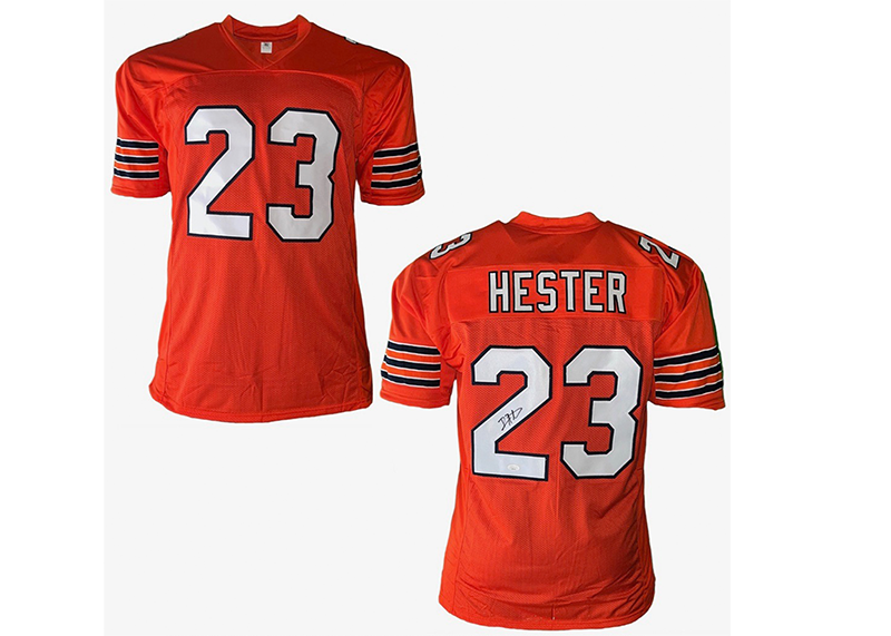 Devin Hester Signed Orange Custom Football Jersey JSA