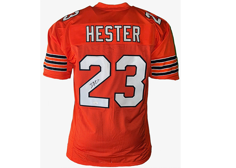 Devin Hester Signed Orange Custom Football Jersey JSA