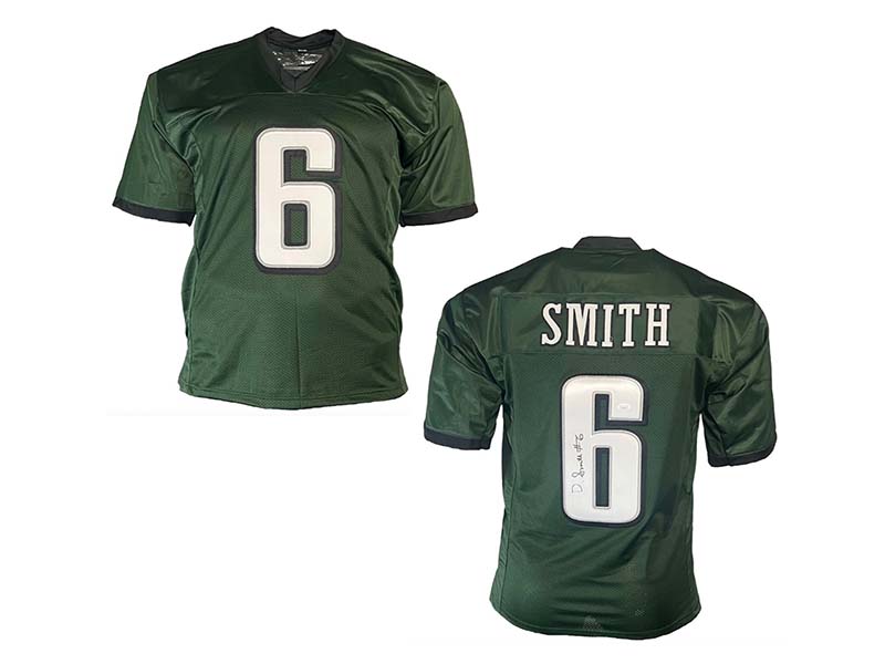 Devonta Smith Signed Custom Green Football Jersey JSA