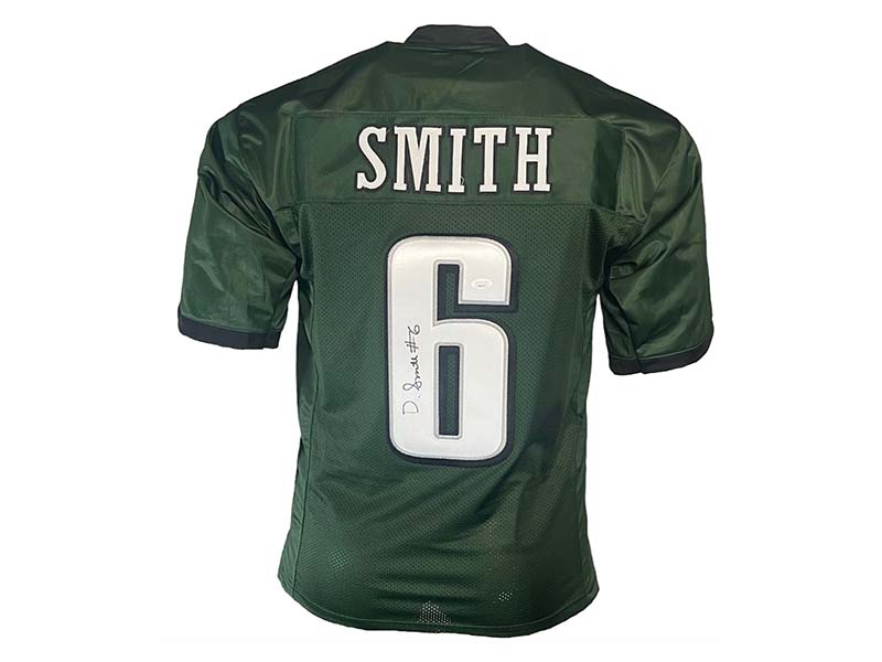 Devonta Smith Signed Custom Green Football Jersey JSA