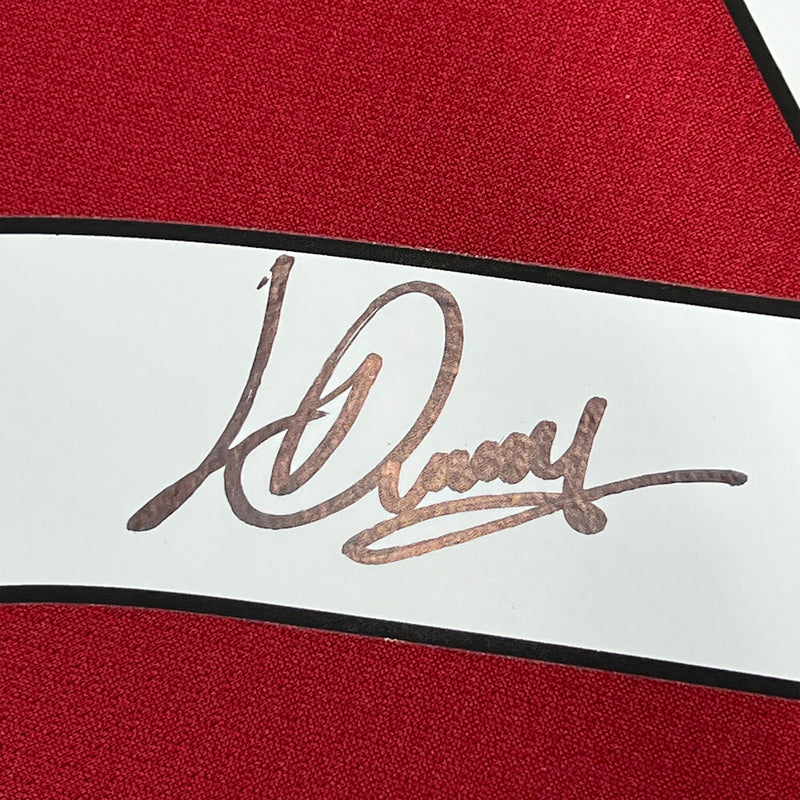 Framed Autographed/Signed Luis Diaz 35x39 Liverpool Red Soccer Jersey Beckett BAS COA