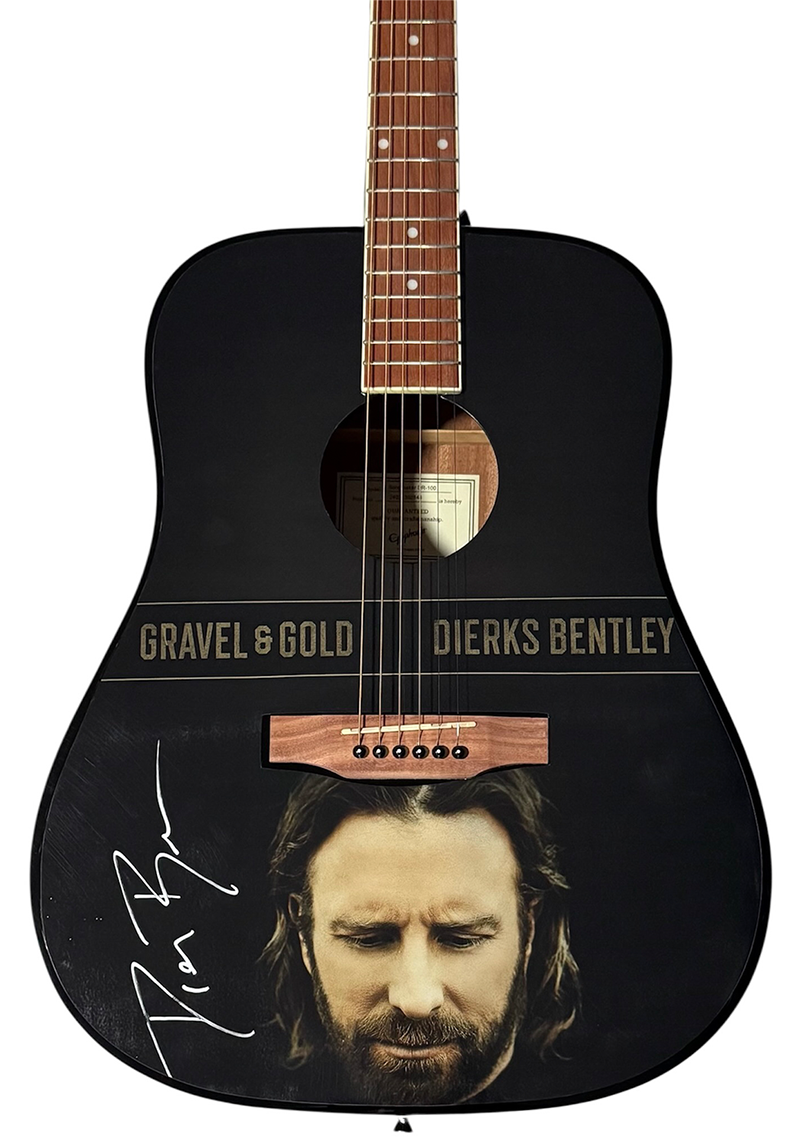 Dierks Bentley Signed Epiphone Acoustic Guitar Gravel & Gold JSA