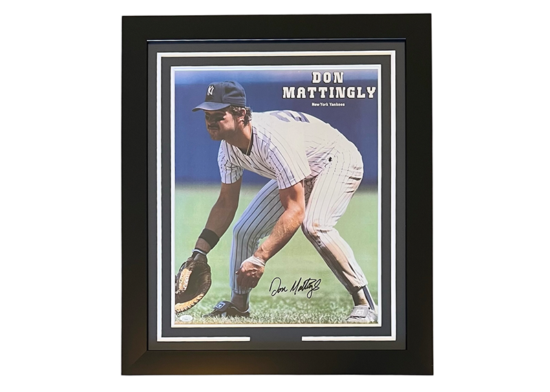 Don Mattingly Signed 27x24 Framed Photo – Yankees – Autographed JSA