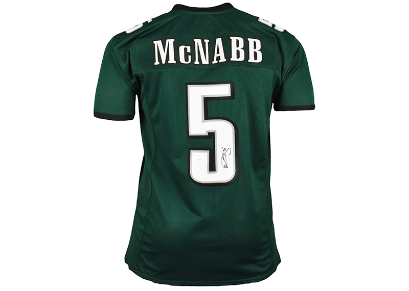 Donovan McNabb Signed Philadelphia Green Football Jersey JSA