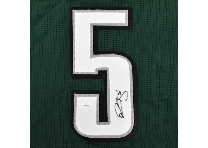 Donovan McNabb Signed Philadelphia Green Football Jersey JSA