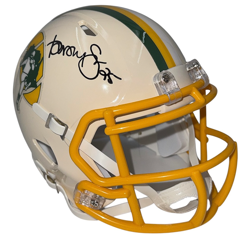 Dorsey Levens Signed Green Bay Packers Retro Mini Helmet JSA