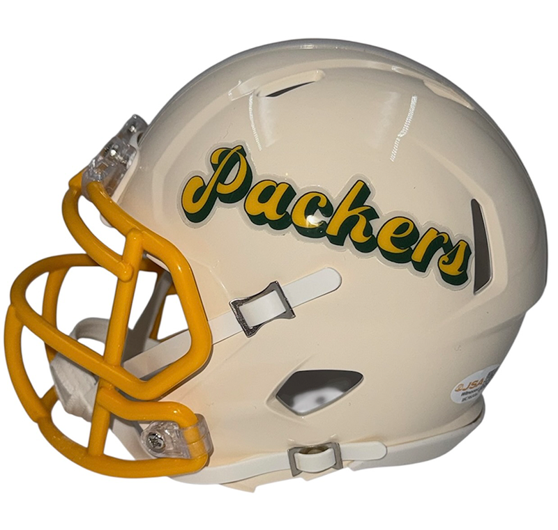 Dorsey Levens Signed Green Bay Packers Retro Mini Helmet JSA