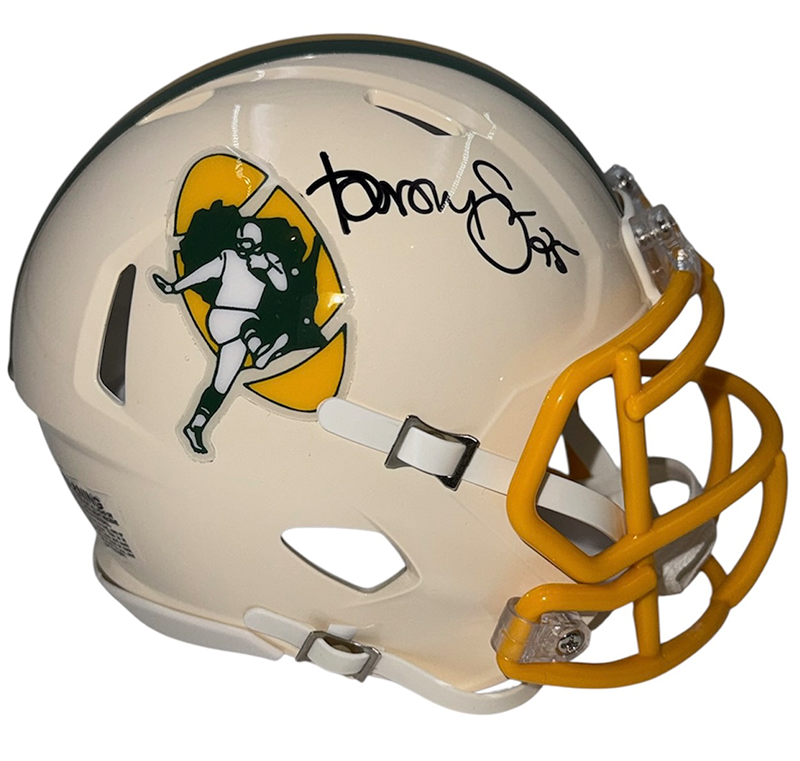 Dorsey Levens Signed Green Bay Packers Retro Mini Helmet JSA