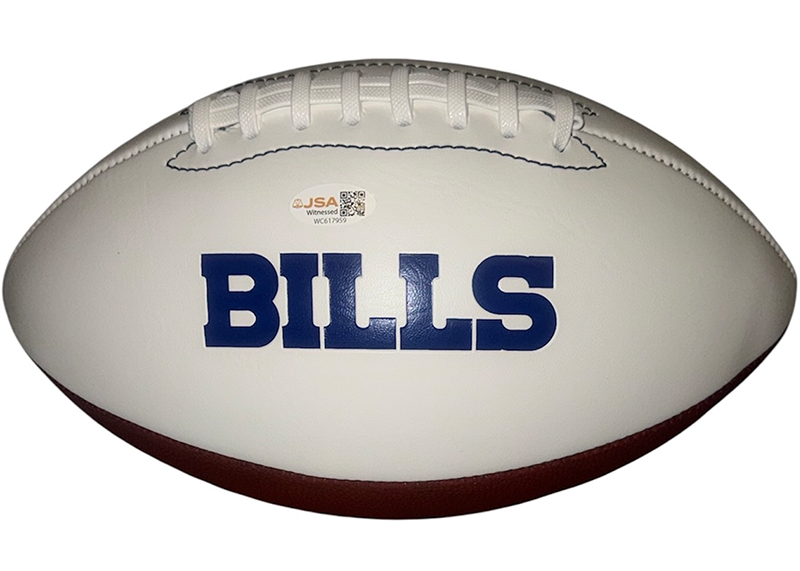 Doug Flutie Signed Buffalo Bills Logo Football JSA