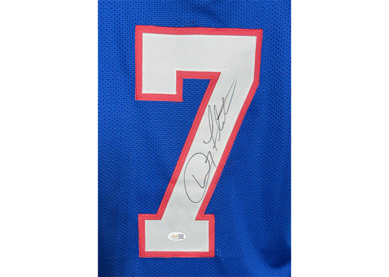 Doug Flutie Signed Buffalo Blue Football Jersey JSA