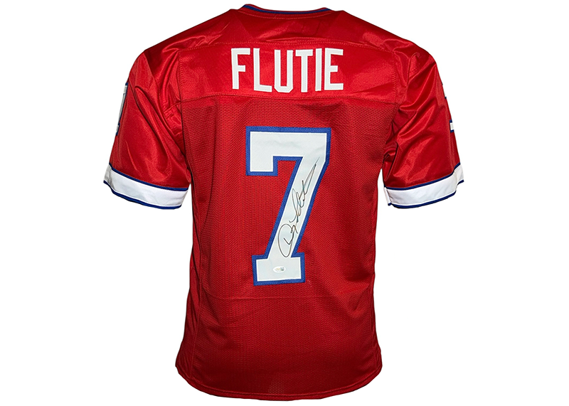Doug Flutie Signed Buffalo Red Football Jersey JSA