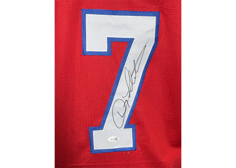 Doug Flutie Signed Buffalo Red Football Jersey JSA