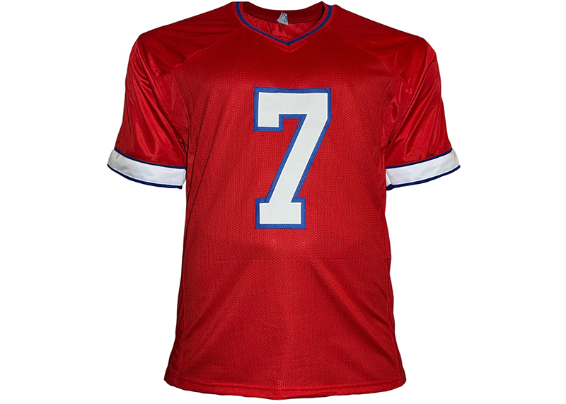 Doug Flutie Signed Buffalo Red Football Jersey JSA
