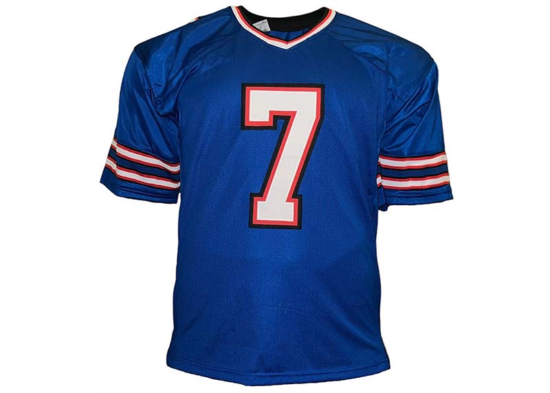 Doug Flutie Signed Buffalo Blue Football Jersey Beckett