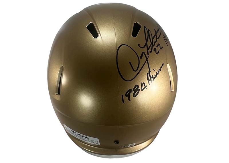 Doug Flutie Signed The Play Inscription Boston College Eagles Speed Full-Size Replica Football Helmet (Beckett)