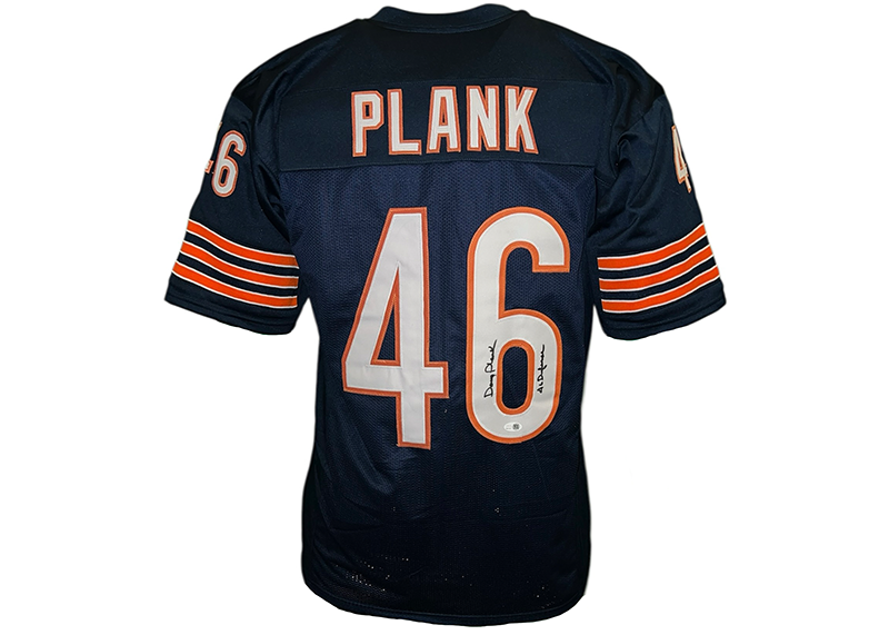 Doug Plank Signed Chicago Blue Football Jersey JSA