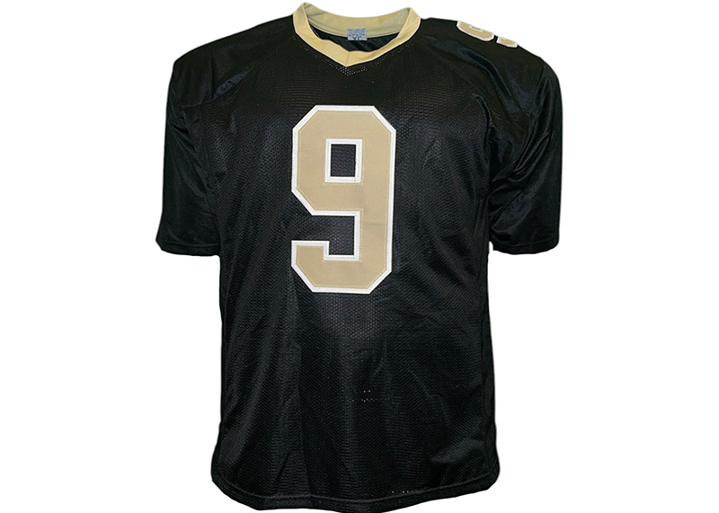 Drew Brees Autographed Black Football Jersey Beckett