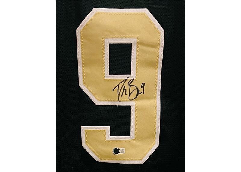 Drew Brees Autographed Black Football Jersey Beckett