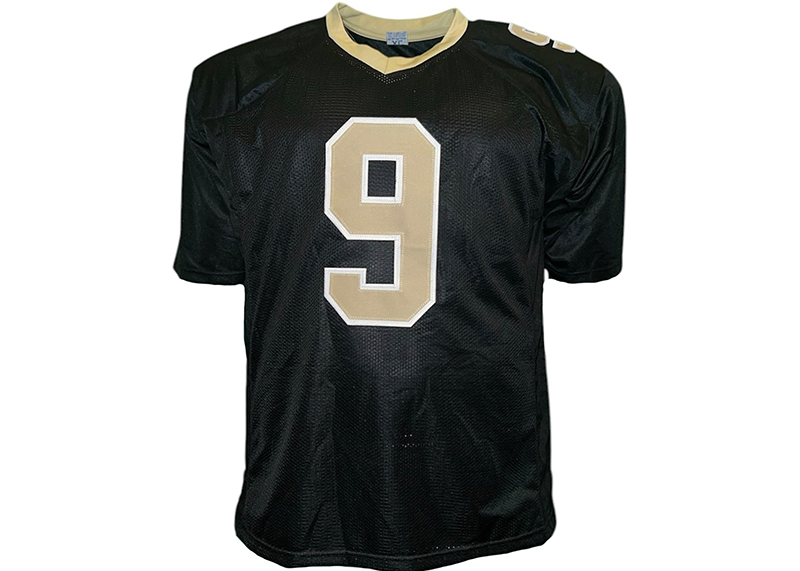 Drew Brees Autographed Black Custom Football Jersey Beckett