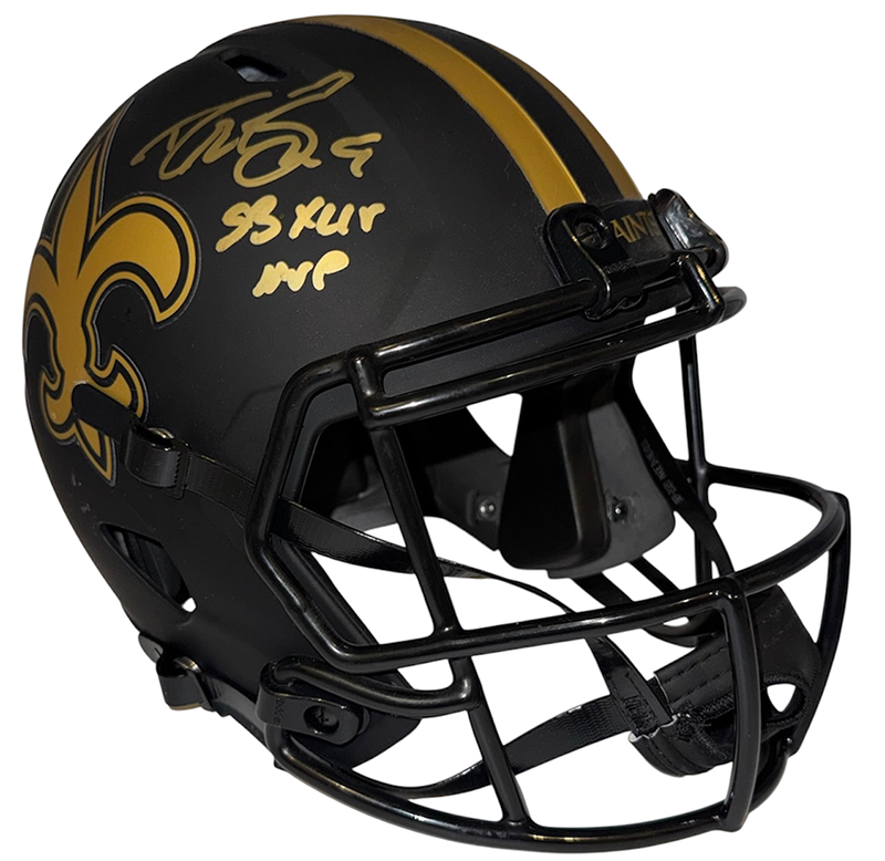 Drew Brees Signed New Orleans Saints Eclipse Full Size Helmet SB XLIV MVP Beckett