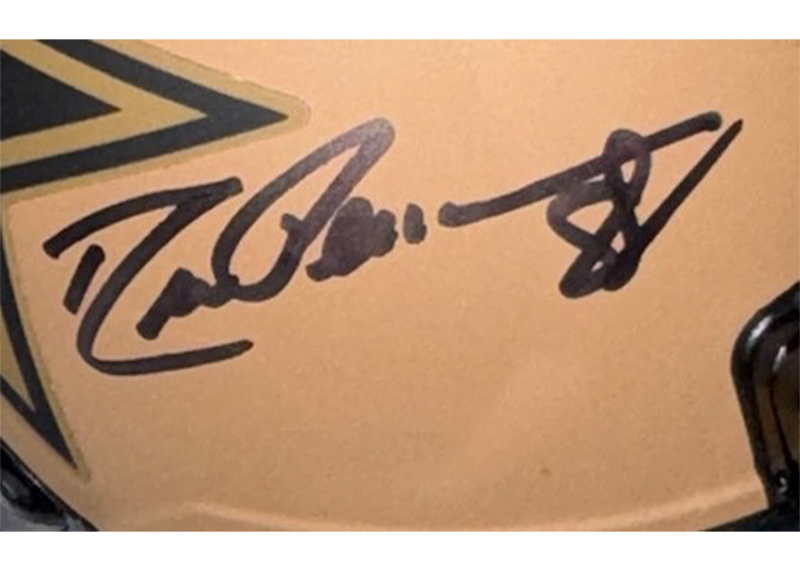 Drew Pearson Signed Dallas Cowboys Salute To Service Mini Helmet JSA