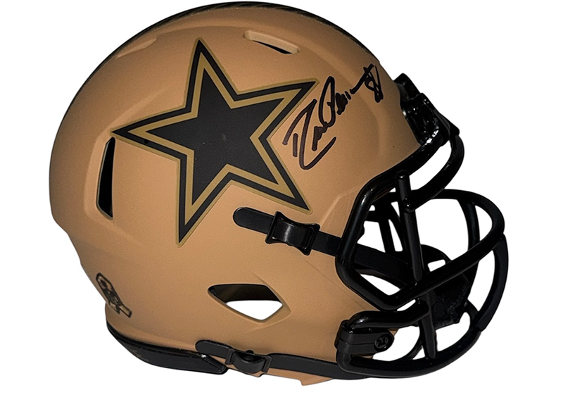 Drew Pearson Signed Dallas Cowboys Salute To Service Mini Helmet JSA
