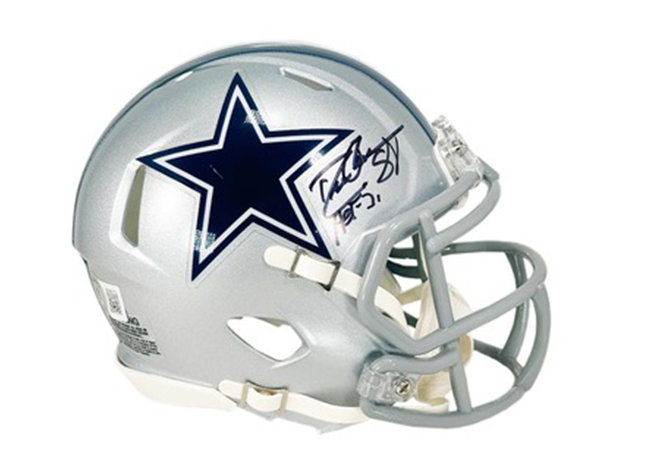 Drew Pearson Signed Dallas Cowboys HOF 21 Speed Mini Football Helmet JSA