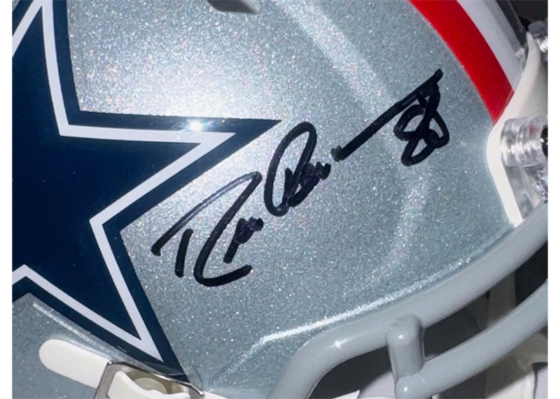 Drew Pearson Signed Dallas Cowboys ThrowBack Speed Mini Helmet JSA