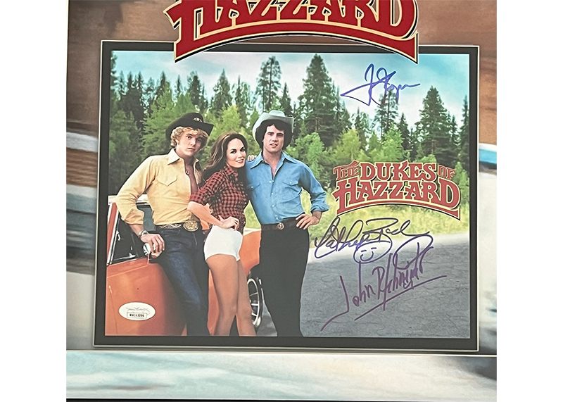 Dukes of Hazzard Signed John Schneider, Tom Wopat & Catherine Bach 3D LED Lights Frame JSA