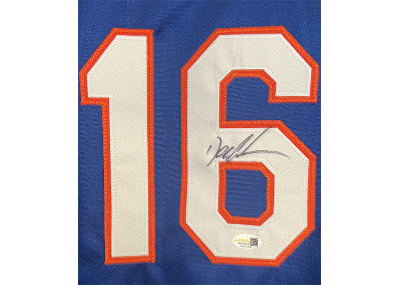 Dwight Gooden Signed New York Blue Baseball Jersey JSA