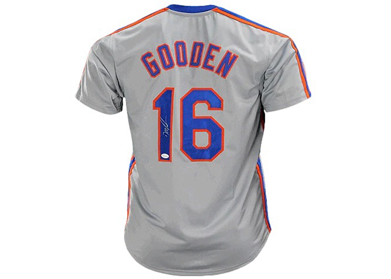 Dwight Gooden Signed New York Grey Baseball Jersey JSA