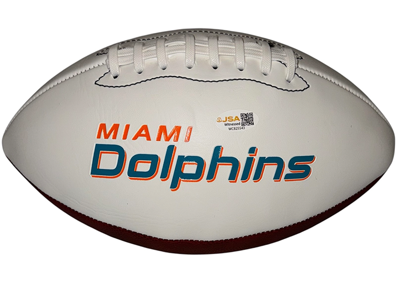 Dwight Stephenson Signed Miami Dolphins Football Logo JSA