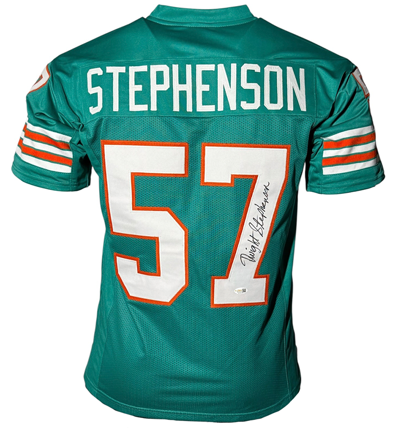 Dwight Stephenson Signed Miami Teal Football Jersey JSA